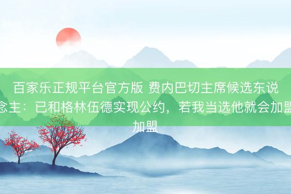 百家乐正规平台官方版 费内巴切主席候选东说念主:已和格林伍德实现公约,若我当选他就会加盟